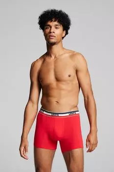 Хлопковые боксеры с логотипом - 2 пары Levi'S, красный