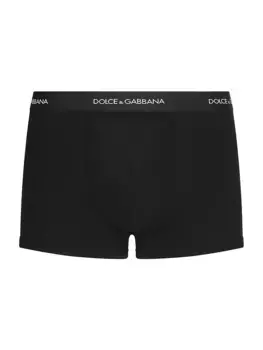 Хлопковые боксеры с логотипом Dolce&Gabbana, черный