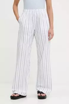 Хлопковые брюки Abercrombie & Fitch, белый