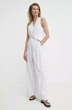 Хлопковые брюки Answear Lab, белый