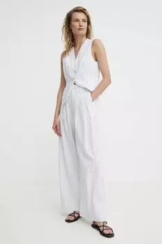 Хлопковые брюки Answear Lab, белый