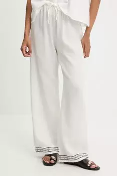 Хлопковые брюки Answear.Lab, белый