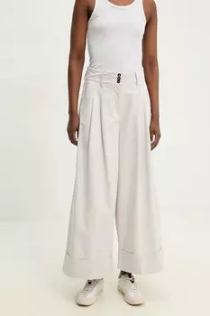 Хлопковые брюки Answear.Lab, белый