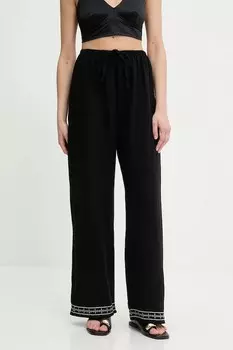 Хлопковые брюки Answear.Lab, черный