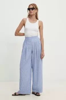 Хлопковые брюки Answear Lab, синий