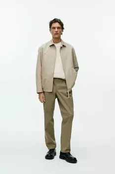 Хлопковые брюки Arket, хаки