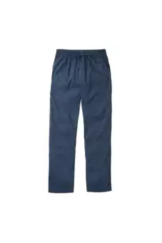 Хлопковые брюки без застежек, внутренняя часть штанины 29 дюймов (74 см). Cotton Traders, синий