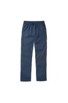 Хлопковые брюки без застежек, внутренняя часть штанины 31 дюйм (79 см). Cotton Traders, синий