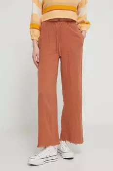 Хлопковые брюки Billabong, коричневый