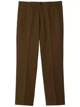Хлопковые брюки Burberry, коричневый