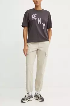 Хлопковые брюки Champion, серый