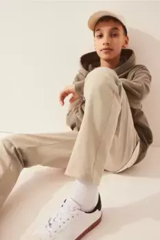 Хлопковые брюки чинос H&M, бежевый