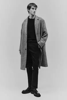 Хлопковые брюки-чинос облегающего кроя H&M, черный