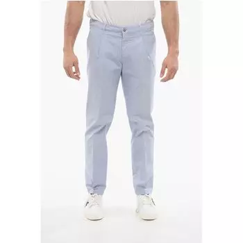 Хлопковые брюки-чинос с четырьмя карманами Corneliani, Light Blue