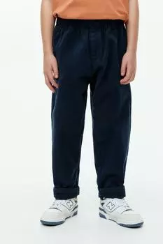 Хлопковые брюки чинос с зауженными штанинами H&M, синий