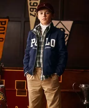 Хлопковые брюки-чинос с завязками для больших мальчиков Polo Ralph Lauren, бежевый
