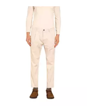 Хлопковые брюки чиносы кроя морковки Mason'S, бежевый