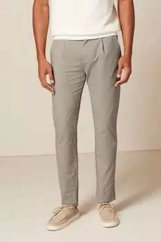 Хлопковые брюки-чиносы Next, бежевый