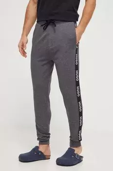 Хлопковые брюки для отдыха Hugo, серый