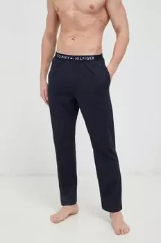 Хлопковые брюки для отдыха Tommy Hilfiger, темно-синий