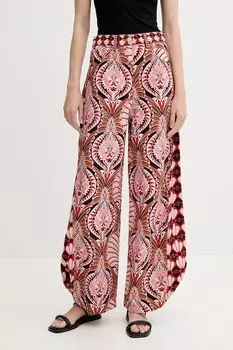 Хлопковые брюки Farm Rio, коричневый