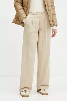 Хлопковые брюки Guess Jeans, бежевый