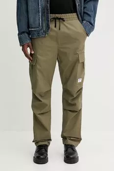 Хлопковые брюки Hugo Blue, зеленый