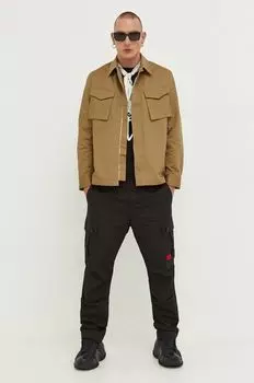 Хлопковые брюки Hugo, черный