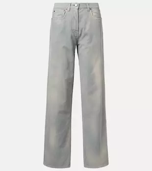Хлопковые брюки из вельвета Prada, светло-синий
