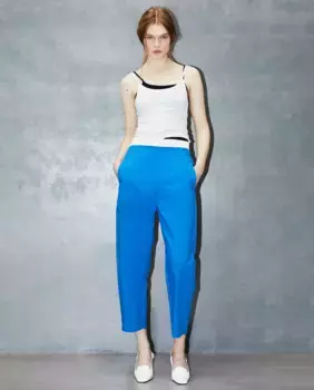 Хлопковые брюки-капри Sfera, синий