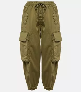 Хлопковые брюки-карго Ag Jeans, зеленый