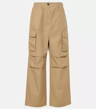 Хлопковые брюки-карго Coperni, бежевый