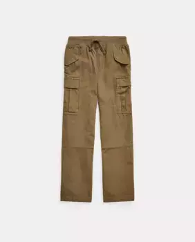 Хлопковые брюки карго цвета хаки для мальчиков Polo Ralph Lauren