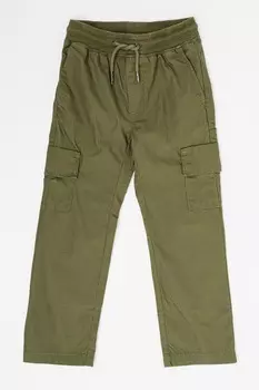 Хлопковые брюки-карго Gap, зеленый