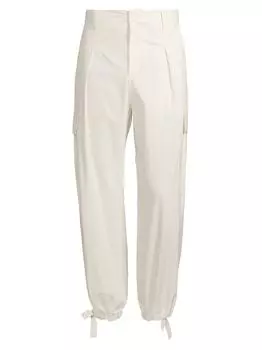 Хлопковые брюки-карго Le17Septmbre, кремовый