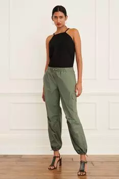 Хлопковые брюки карго с парашютом Next, зеленый