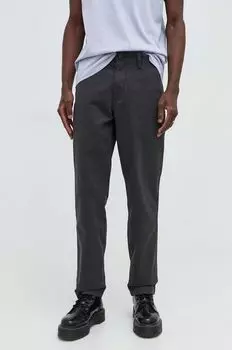 Хлопковые брюки Levi's, серый