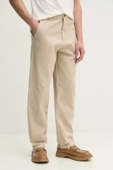 Хлопковые брюки Lindbergh, бежевый