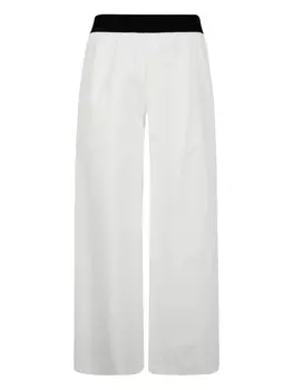 Хлопковые брюки Maria Calderara, белый