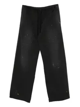 Хлопковые брюки MM6 Maison Margiela, черный