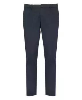 Хлопковые брюки на молнии Dondup, синий