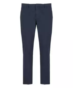 Хлопковые брюки на молнии Dondup, синий