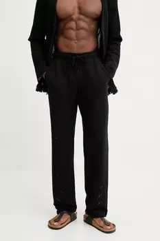 Хлопковые брюки Oas, черный