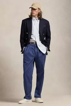 Хлопковые брюки Polo Ralph Lauren, темно-синий