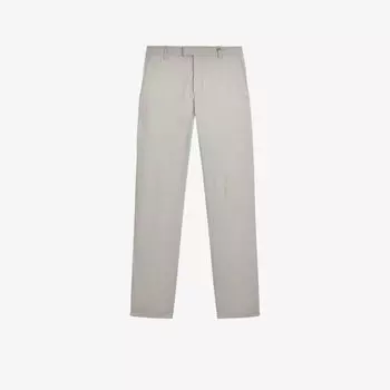 Хлопковые брюки Portmay Irvine с узором «собачьи зубы» Ted Baker, серый