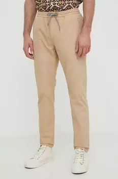 Хлопковые брюки PS Paul Smith, бежевый