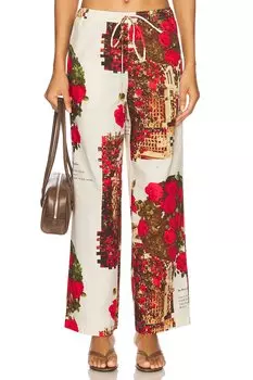 Хлопковые брюки "Розовый сад" House Of Sunny, multi