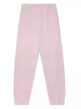 Хлопковые брюки с эластичными манжетами GANNI, розовый