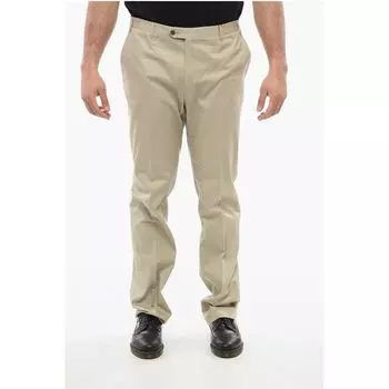 Хлопковые брюки с четырьмя карманами Corneliani, Beige