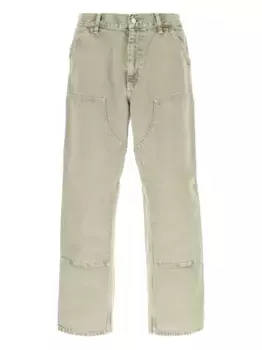 Хлопковые брюки с двойным коленом CARHARTT WIP, нейтральный
